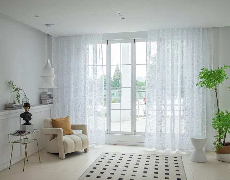 Doli FabricWindow Skjár með Silfurþynnu Peony