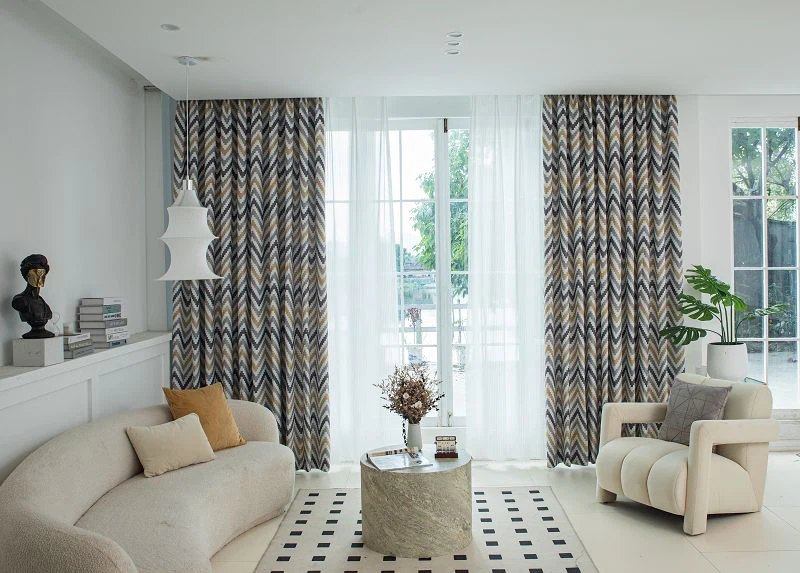 Millet hör fortjald dúkur með bylgjumynstri prentun